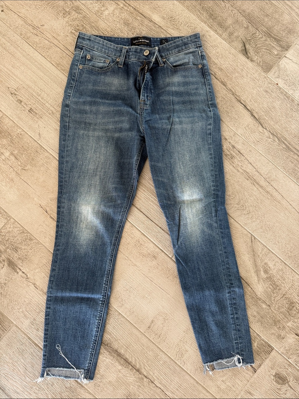 Lucky Brand Women's Ankle Slim Jeans in Medium Wash Blue